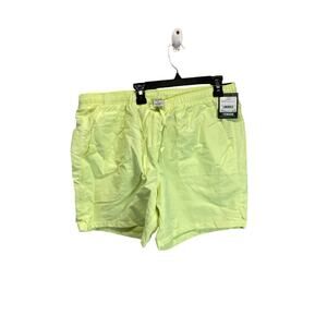 DSG Retro Beat Volley Neon Yellow Swim Trunks Nylon Shorts Men's Size L